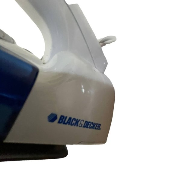 Black & Decker Cable Electric Clothes Flat Steam Iron White Blue 8" x 5" x 5" - Picture 7 of 8